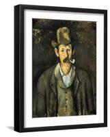 Cezanne: Pipe Smoker, C1892-Paul Cézanne-Framed Giclee Print