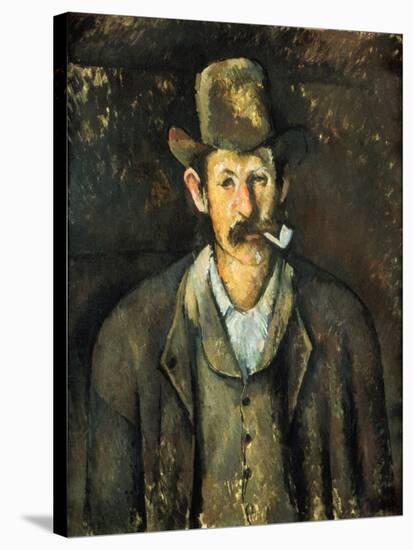 Cezanne: Pipe Smoker, C1892-Paul Cézanne-Stretched Canvas