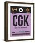 CGK Jakarta Luggage Tag I-NaxArt-Framed Art Print