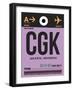 CGK Jakarta Luggage Tag I-NaxArt-Framed Art Print