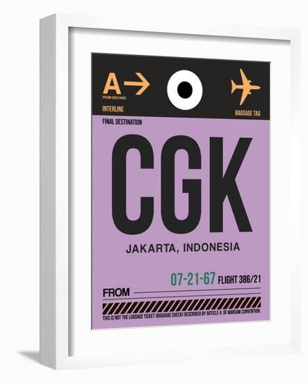 CGK Jakarta Luggage Tag I-NaxArt-Framed Art Print