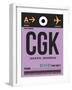 CGK Jakarta Luggage Tag I-NaxArt-Framed Art Print