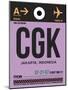 CGK Jakarta Luggage Tag I-NaxArt-Mounted Art Print