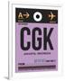 CGK Jakarta Luggage Tag I-NaxArt-Framed Art Print