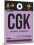 CGK Jakarta Luggage Tag I-NaxArt-Mounted Art Print