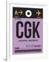 CGK Jakarta Luggage Tag I-NaxArt-Framed Art Print