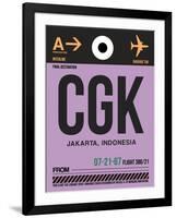 CGK Jakarta Luggage Tag I-NaxArt-Framed Art Print