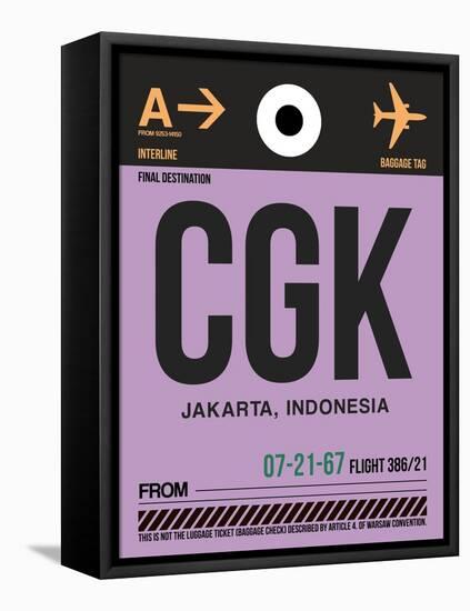 CGK Jakarta Luggage Tag I-NaxArt-Framed Stretched Canvas