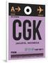 CGK Jakarta Luggage Tag I-NaxArt-Framed Art Print