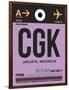 CGK Jakarta Luggage Tag I-NaxArt-Framed Art Print