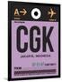 CGK Jakarta Luggage Tag I-NaxArt-Framed Art Print