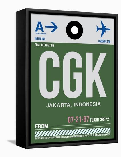 CGK Jakarta Luggage Tag II-NaxArt-Framed Stretched Canvas