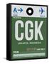 CGK Jakarta Luggage Tag II-NaxArt-Framed Stretched Canvas