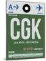 CGK Jakarta Luggage Tag II-NaxArt-Mounted Art Print