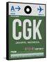 CGK Jakarta Luggage Tag II-NaxArt-Framed Stretched Canvas