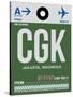 CGK Jakarta Luggage Tag II-NaxArt-Stretched Canvas