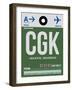 CGK Jakarta Luggage Tag II-NaxArt-Framed Art Print
