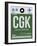 CGK Jakarta Luggage Tag II-NaxArt-Framed Art Print