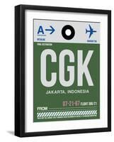 CGK Jakarta Luggage Tag II-NaxArt-Framed Art Print