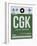 CGK Jakarta Luggage Tag II-NaxArt-Framed Art Print