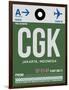 CGK Jakarta Luggage Tag II-NaxArt-Framed Art Print