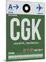 CGK Jakarta Luggage Tag II-NaxArt-Mounted Art Print