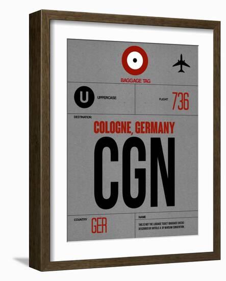 CGN Cologne Luggage Tag I-NaxArt-Framed Art Print