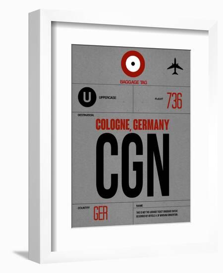 CGN Cologne Luggage Tag I-NaxArt-Framed Art Print