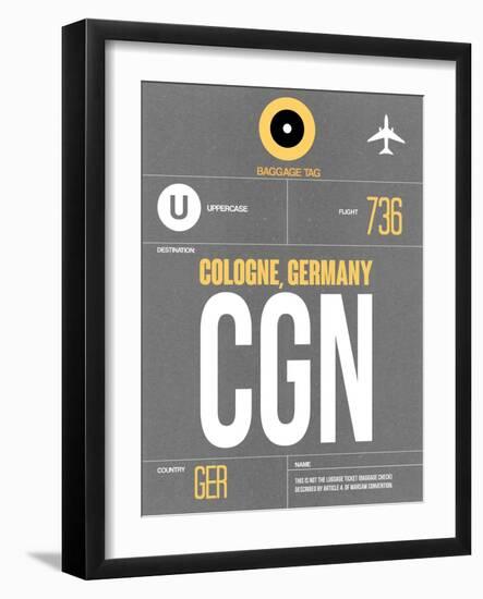 CGN Cologne Luggage Tag II-NaxArt-Framed Art Print