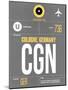 CGN Cologne Luggage Tag II-NaxArt-Mounted Art Print