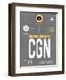 CGN Cologne Luggage Tag II-NaxArt-Framed Art Print