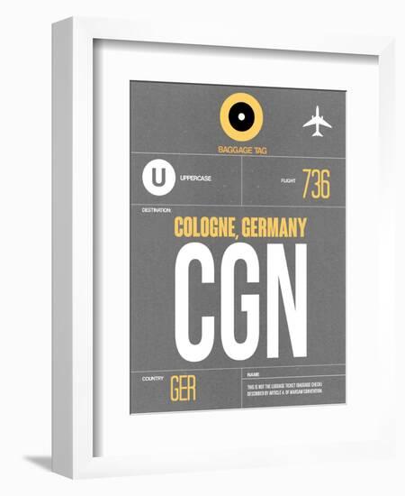 CGN Cologne Luggage Tag II-NaxArt-Framed Art Print