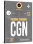 CGN Cologne Luggage Tag II-NaxArt-Stretched Canvas