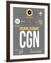 CGN Cologne Luggage Tag II-NaxArt-Framed Art Print