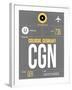 CGN Cologne Luggage Tag II-NaxArt-Framed Art Print