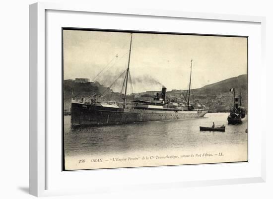 Cgt, L'Eugène Pereire Sortant Du Port D'Oran-null-Framed Giclee Print