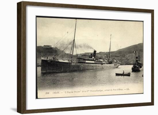 Cgt, L'Eugène Pereire Sortant Du Port D'Oran-null-Framed Giclee Print