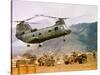 Ch-46 Helicopter Picking up Supplies-null-Stretched Canvas