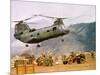 Ch-46 Helicopter Picking up Supplies-null-Mounted Photographic Print