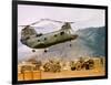 Ch-46 Helicopter Picking up Supplies-null-Framed Photographic Print