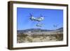 Ch-46E Sea Knight Transport Helicopters Fly over Camp Wilson-null-Framed Photographic Print