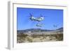 Ch-46E Sea Knight Transport Helicopters Fly over Camp Wilson-null-Framed Photographic Print