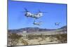 Ch-46E Sea Knight Transport Helicopters Fly over Camp Wilson-null-Mounted Photographic Print