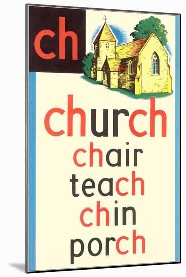 CH for Church-null-Mounted Art Print