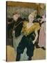 Cha-U-Kao at the Moulin Rouge (Female Clown)-Henri de Toulouse-Lautrec-Stretched Canvas
