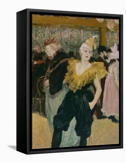 Cha-U-Kao at the Moulin Rouge (Female Clown)-Henri de Toulouse-Lautrec-Framed Stretched Canvas