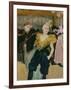Cha-U-Kao at the Moulin Rouge (Female Clown)-Henri de Toulouse-Lautrec-Framed Art Print