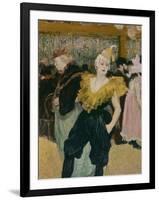 Cha-U-Kao at the Moulin Rouge (Female Clown)-Henri de Toulouse-Lautrec-Framed Art Print