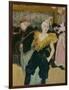 Cha-U-Kao at the Moulin Rouge (Female Clown)-Henri de Toulouse-Lautrec-Framed Art Print