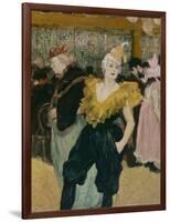 Cha-U-Kao at the Moulin Rouge (Female Clown)-Henri de Toulouse-Lautrec-Framed Art Print